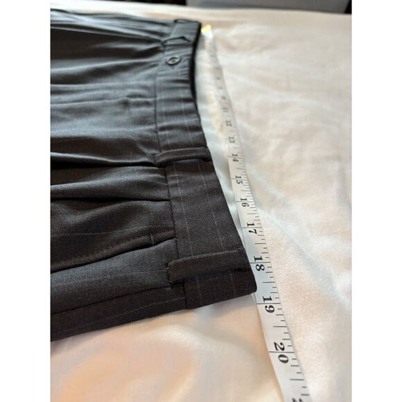 Brooks Brothers 346 Men's Pinstripe Dress Pants W38 L31 Gray Stretch Wool Blend - Picture 6 of 8